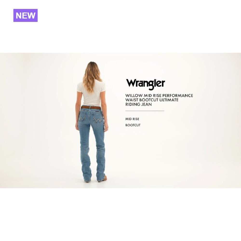 Mid Rise Boot Cut Riding Jeans with Performance Fit - Picture 6 of 7